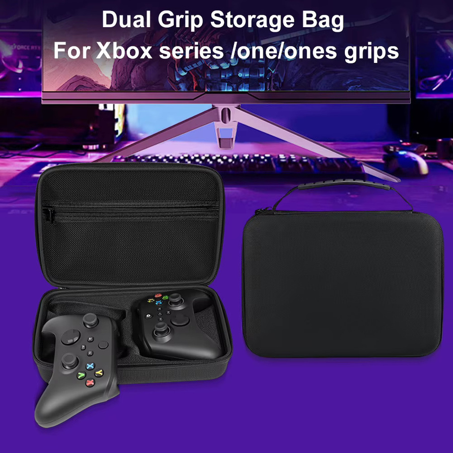 Shunmaii Tragbare Reisetasche in Schwarz mit Griff als stoßfeste Reisehülle für Xbox Series X/S und Xbox One - Bild 3