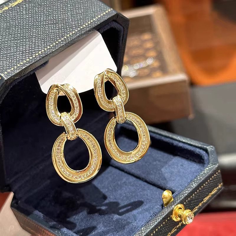Huitan Tropfenohrringe, Gold, Zirkonia, Damen - Bild 4