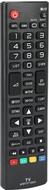 Universalfernbedienung für LG LCD-Fernseher Modell AKB73715603 in Schwarz - Bild 1