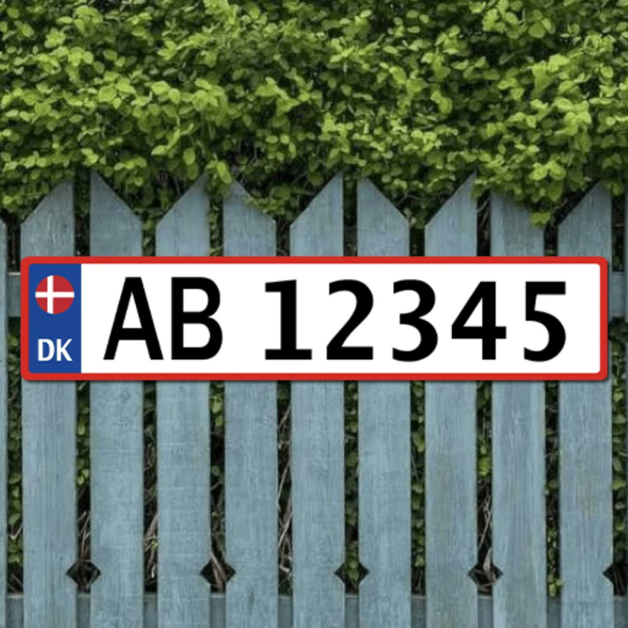 Personalisierte dänische Metallschild Dekoration von CIFBUY in Rot und Weiß - Bild 2