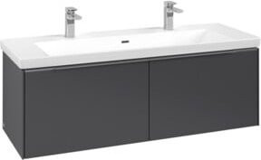V&B Waschtischunterschrank Subway 3.0 in Graphit Grau, B/T/H: 127,2 x 42,9 x 47,8 cm - Bild 1