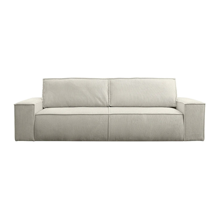 Vente-unique Schlafsofa Amelia in Beige mit Cord-Bezug und Schlaffunktion - Bild 2