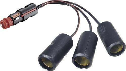 ProCar Drillingskupplung 3 x 5A Verteiler für 12 V und 24 V in Rot und Schwarz - Bild 1