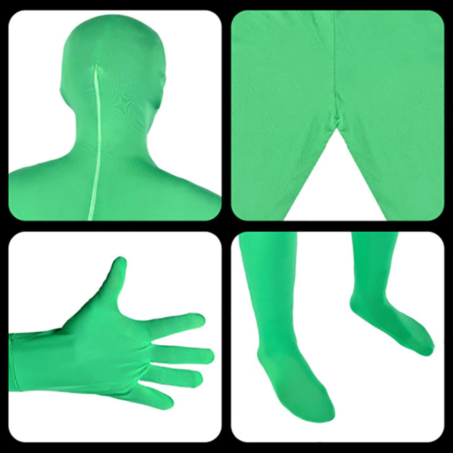 Green Screen Suit Chroma Key Bodysuit für Fotografie und Video mit unsichtbarem Effekt in Grün - Bild 3