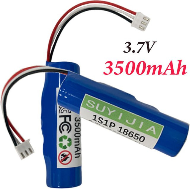 SUYIJIA Li-Ion Akku-Pack 1S1P 18650 mit 3500 mAh, 3,7 V, Blau, XH2.54-3P Anschluss für DIY-Projekte wie LED-Angellichter oder Bluetooth-Lautsprecher - Bild 1