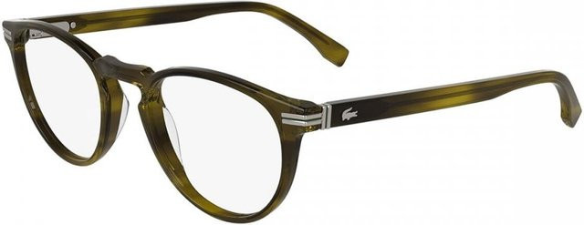 Lacoste L2966 Korrektionsbrille, Herren, Vollrand, Panto, Khaki Green Black, Horn - Bild 1