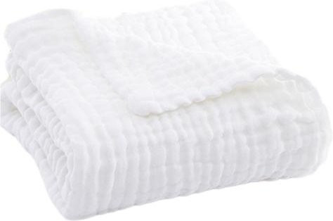 Atmungsaktive Musselin Decke von Home Textile Star in Weiß für Sommer, Bett und Sofa - Bild 1