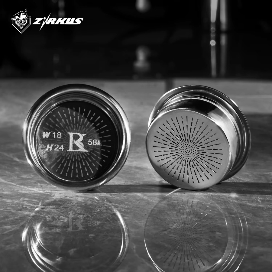 ZIRKUS Präzisions-Kaffeefilterkorb aus Edelstahl für 58mm Siebträger, Farbe: Silber - Bild 2