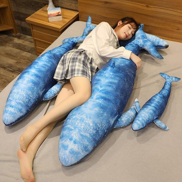 Wucifang Bags Blauwal Plüschtier, Blau, 130cm - Bild 1