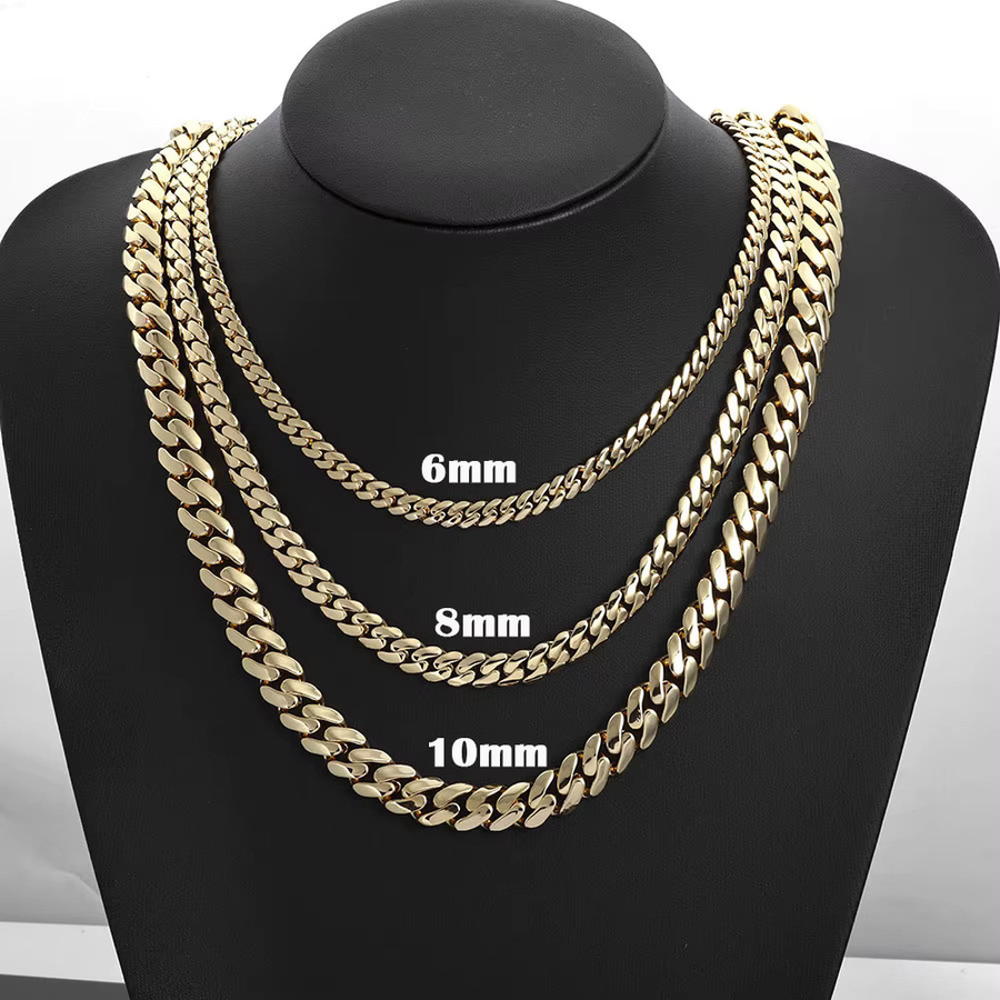 ESKEEM Kubanische Kette, 14k Vergoldung, Gold, Unisex - Bild 3