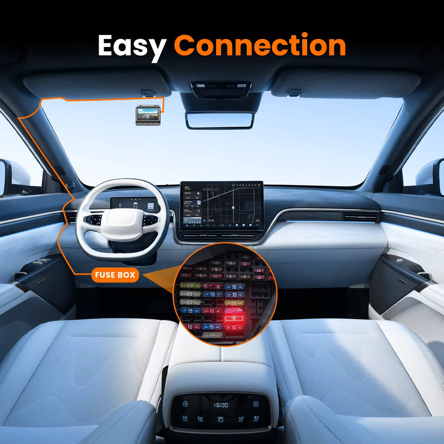 DDPAI Hardwire-Kit für Dashcams der Serien Z90, Z60, Z50Pro, Z40 und N3Pro mit USB-C-Schnittstelle für 24-Stunden-Parküberwachung in Schwarz - Bild 2