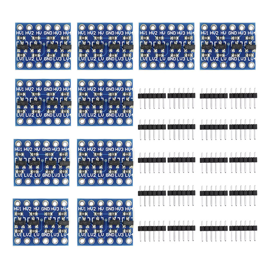 Aideepen 4 Kanäle I2C Bidirektionales Logic Level Switching Shifter Modul Blau zur Konvertierung von 3,3 V auf 5 V für Arduino - Bild 2