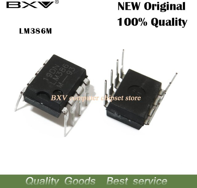 10 Stück LM386 Audio-Verstärker IC Low Voltage Power Amp DIP-8 in Schwarz - Bild 1