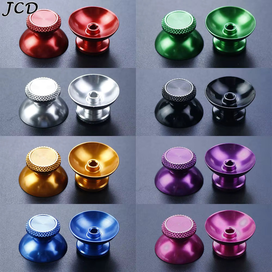 JCD Aluminium-Metall-Analog-Joysticks für PS5-Controller, 1 Paar Daumenstick-Kappen in Grün und Multicolour - Bild 3