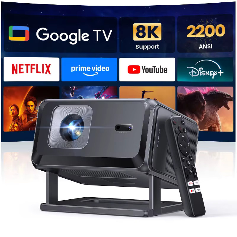 TOPTRO Tragbarer Projektor mit Google TV, 4K und Full HD 1080P Unterstützung sowie Autofokus und Keystone für dein Heimkino - Bild 2
