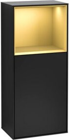 V&B Finion Seitenschrank für das Badezimmer mit LED-Wandbeleuchtung, lackiert, B/T/H: 41,8 x 27,0 x 93,6 cm - Bild 1