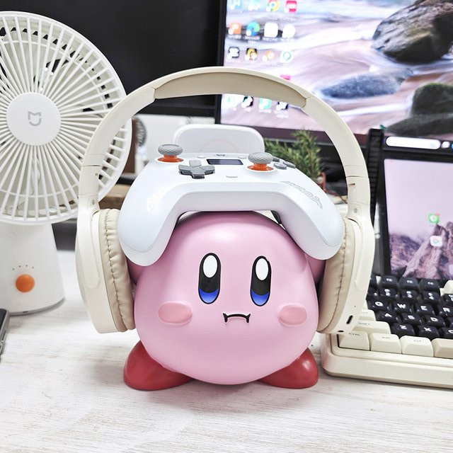 Bandai Kirby Kopfhörerständerfigur, Rosa / Pink - Bild 1