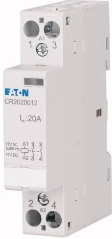 Eaton Installationsschütz CR2020012 in Weiß mit 2 Schließern, Nennspannung 12V DC/AC und 20A Schaltstrom - Bild 1