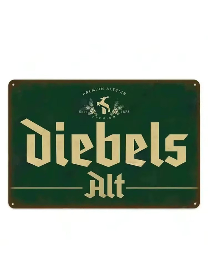 Potdemiel Vintage Metallschild Wanddekoration mit Tier-Motiv in Grün, B/H: 30 x 20 cm - Bild 2