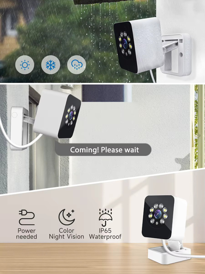 Woolink Mini WLAN-Würfelkamera für Innenräume in Weiß mit 3MP Auflösung, Zwei-Wege-Audio und Menschenerkennung zur Überwachung - Bild 4