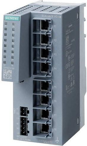 Siemens Industrial Ethernet Switch 6GK5108-0BA00-2AC2 10/100MBit/s in Grau - Bild 1
