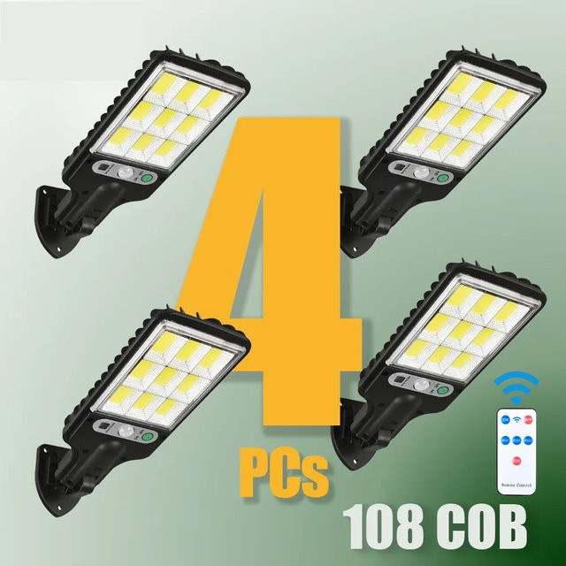 Solar LED Außenleuchte mit Bewegungssensor und 3 Modi, Wasserdichte COB Wandlampe für Garten und Außenbereich, Schwarz - Bild 1