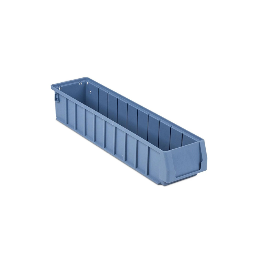 PROREGAL SparSet 10 x Regalkasten 500 SN Sichtlagerkasten mit Etikett und Schutzhaube, Blau, H x B x T: 9 x 11,7 x 50 cm - Bild 2