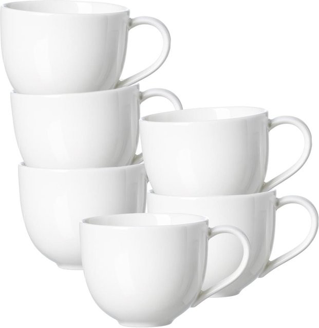 Ritzenhoff & Breker Espressotassen Skagen aus Porzellan, 6er Set, Weiß, 90 ml - Bild 1