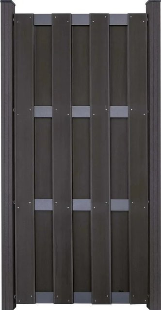 GroJa Fertigzaun mit Querriegeln DB703 in Anthrazit, B/H: 84,3 x 180 cm - Bild 1