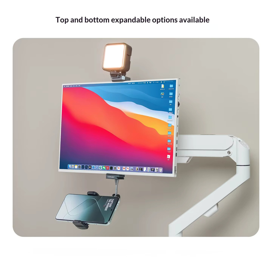 VBNM Tragbare Monitorhalterung aus Aluminium-Legierung mit Klemmhalterung für 6,8 bis 18 Zoll Bildschirme und Tablets, VESA 75x75 mm und 100x100 mm - Bild 3
