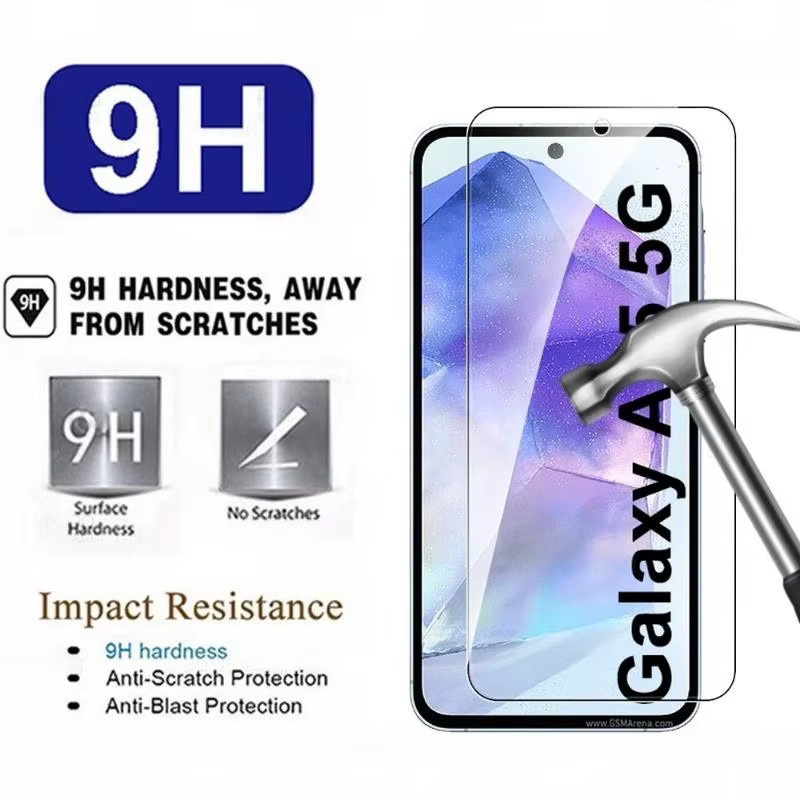 9H gehärtetes Glas Displayschutzfolie für Samsung Galaxy A17 A07 A56 A36 A26 A16 A06 A55 A35 A25 A15 A05S, Full Cover HD Film, transparent - Bild 3