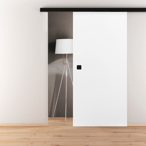 NOVADOORS Holzschiebetür-Set ONTARIO BIANCO in Weiss, B/H: 93,5 x 205,8 cm - Bild 1