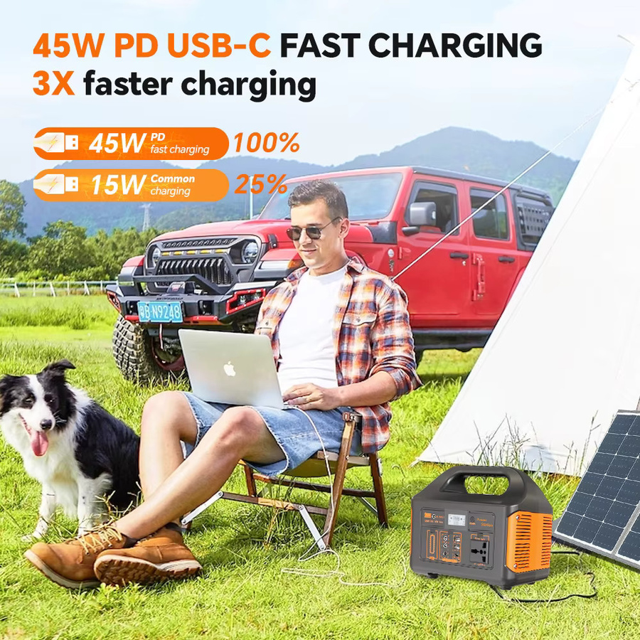 Gaiaray Tragbarer All-in-One-Solargenerator 500W mit 460Wh Lithium-Eisenphosphat-Batterie, mobile Stromversorgung mit USV-Funktion und 220V Anschluss für Camping und Haushalt - Bild 8
