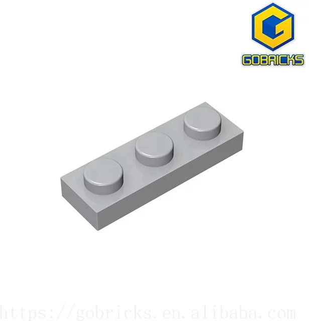Gobricks GDS-503 Platte 1 x 3, Zubehör, Grau - Bild 1