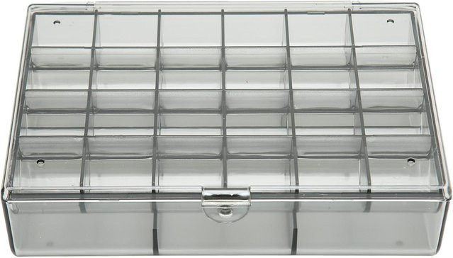 Neoglint Ohrring-Organizer-Box aus transparentem Acryl mit 30 Fächern in Schwarz und Weiß - Bild 1