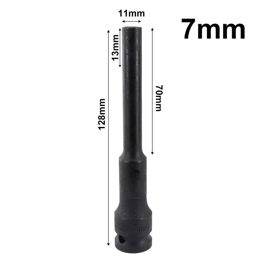 DAZZLEEX Schlagschrauber Hex-Buchsen-Set 1/2 Zoll mit Adapter für Reifenarbeiten, Schwarz, 8-24mm - Bild 3