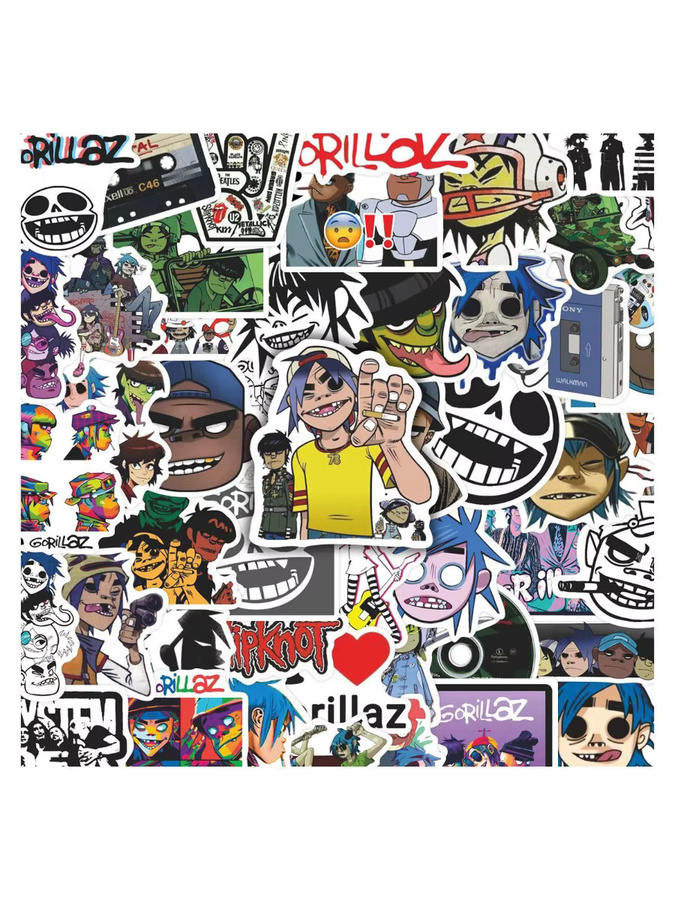 Gorillaz Aufkleber, 50 Stück, multicolour - Bild 4