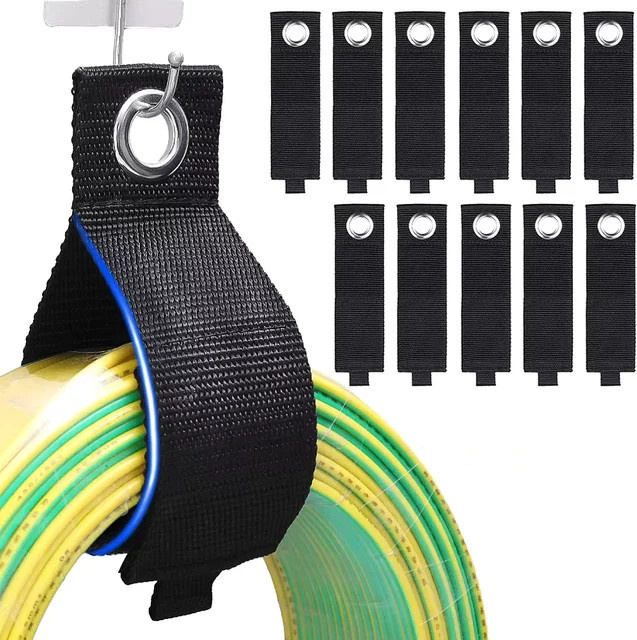 Verlängerungskabel-Organizer aus Nylon in Schwarz zur Kabelaufbewahrung für Netzkabel, Autokabel und Schläuche - Bild 1