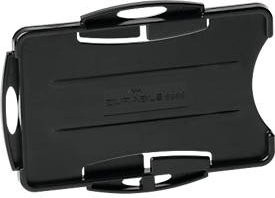 Durable Ausweishalter Eco für 2 Karten aus recyceltem Kunststoff, 10 Stück, Schwarz oder Grau, B: 54 mm, H: 87 mm - Bild 1