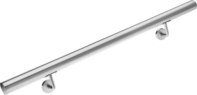 Monzana Handlauf aus Edelstahl in Silber, rund, Wandmontage, Länge: 100 cm, Durchmesser: 4,2 cm - Bild 1
