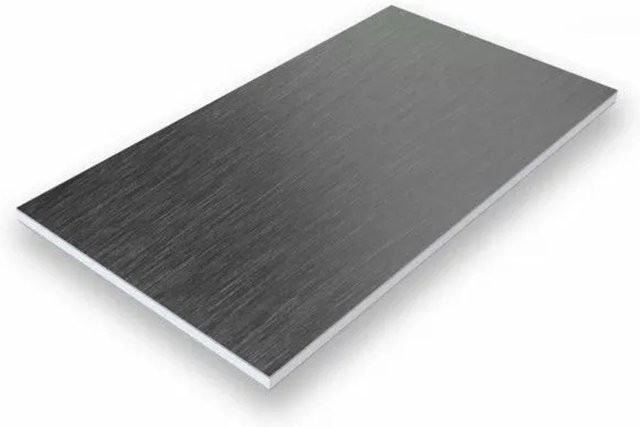 Aluverbund24 Aluverbund-Fassadenplatte in Zink-Optik, Farbe: Silber/Grau, B/H: 150 x 320 cm, Dicke: 0,4 cm - Bild 1
