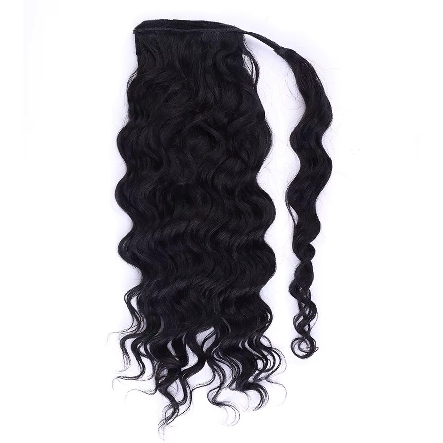 Sleek Bodywave-Echthaar-Pferdeschwanz-Haarteil zum Anklipsen, 16 Zoll, Damen - Bild 3