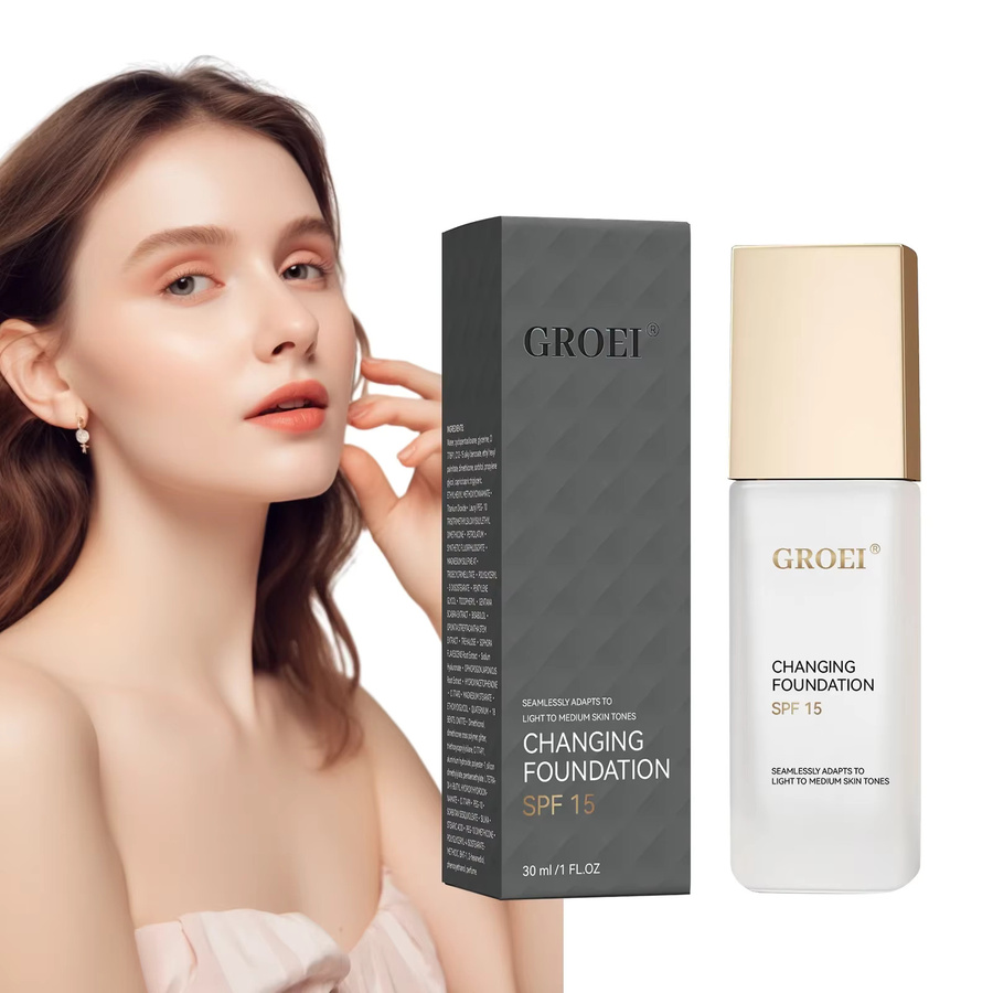 GROEI Changing Foundation SPF15, 30 ml, natürliches Finish - Bild 5
