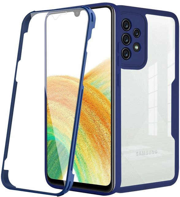 Samsung Galaxy Schutzhülle aus weichem Silikon mit 360 Grad Vollkörper-Schutz in Blau - Bild 1