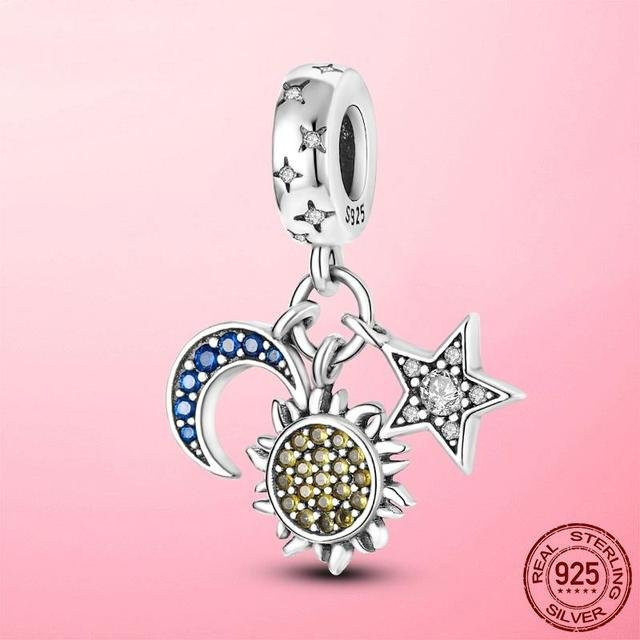 Schlüsselanhänger 925 Silber, Perle, Zirkonia, Damen - Bild 1
