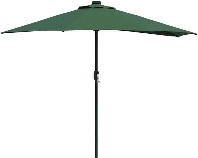 vidaXL Garten-Sonnenschirm Halbe in Grün aus Polyester und Aluminium, B/T/H: 294 x 150 x 224 cm - Bild 1