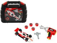Theo Klein F1 Rennwagen Spielset mit Schraubsystem und Schlagschrauber in Rot und Weiß - Bild 1