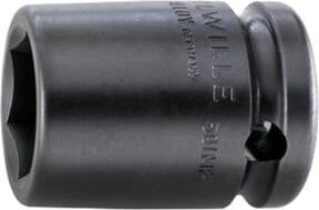Stahlwille IMPACT-Steckschlüsseleinsatz SW.30mm L.50mm 1/2" (12,5mm) aus Edelstahl in Schwarz - Bild 1