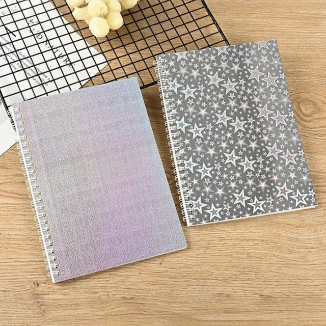 Doppelseitiger Trennpapier-Notizbuchordner in Silber für Scrapbooking und kreatives Planen - Bild 1