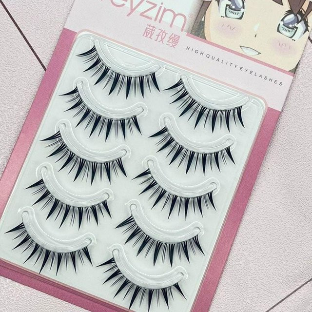 HanfuSD Falsche Wimpern Spiky, Schwarz, Damen - Bild 1